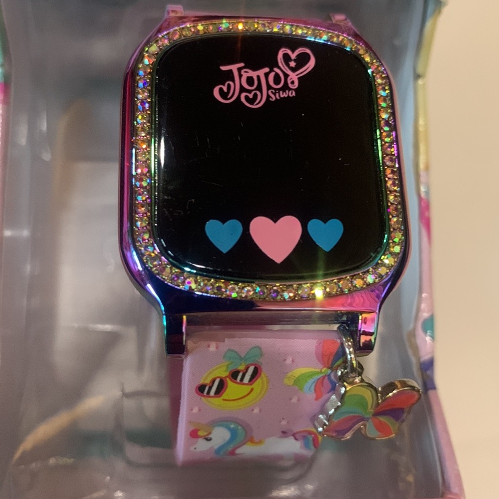 New $30 ACCUTIME Kid's Jojo Siwa Pink Silicone Strap Touchscreen Watch - Picture 2 of 4